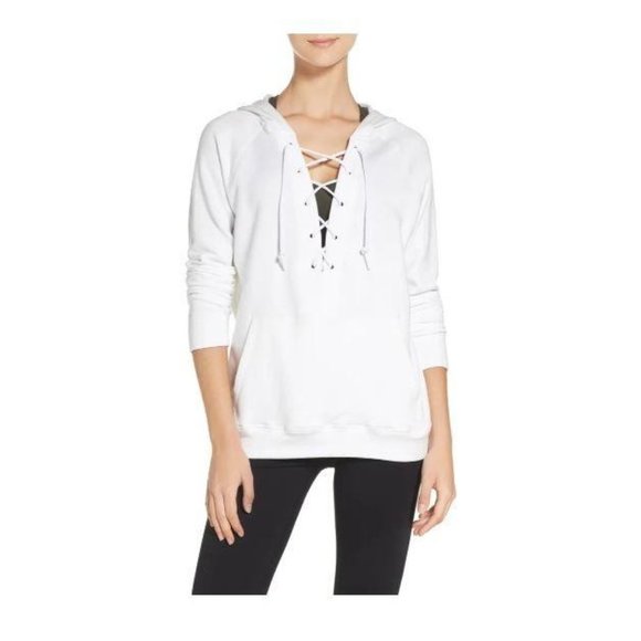 Alala Lace-Up Hoodie X-Small White - Picture 1 of 7